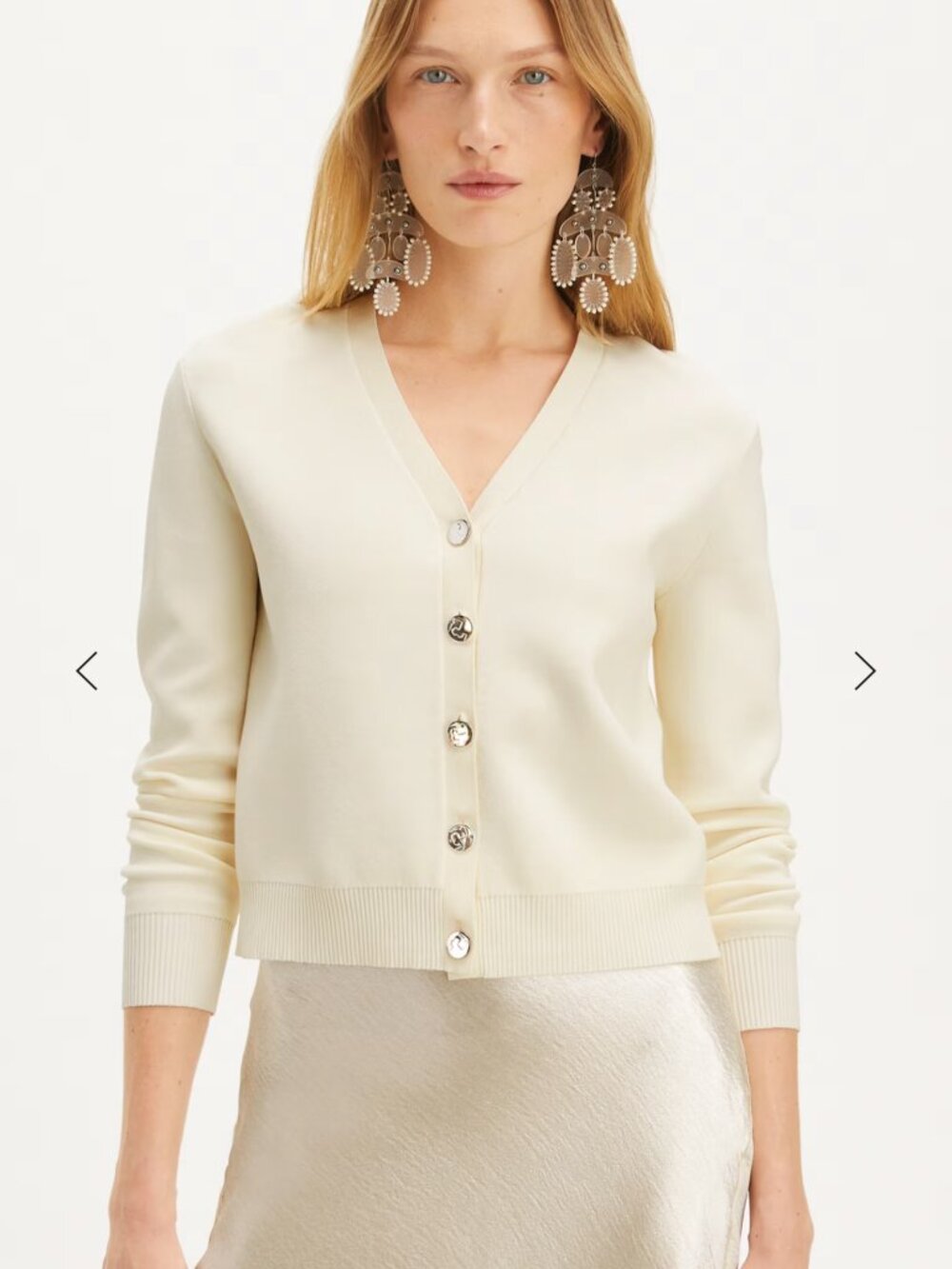 NWT Tory Burch Techie Simone Cardigan XL New Ivory